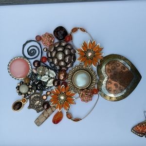 Framed jewelry art jewelry collage vintage one of a kind!